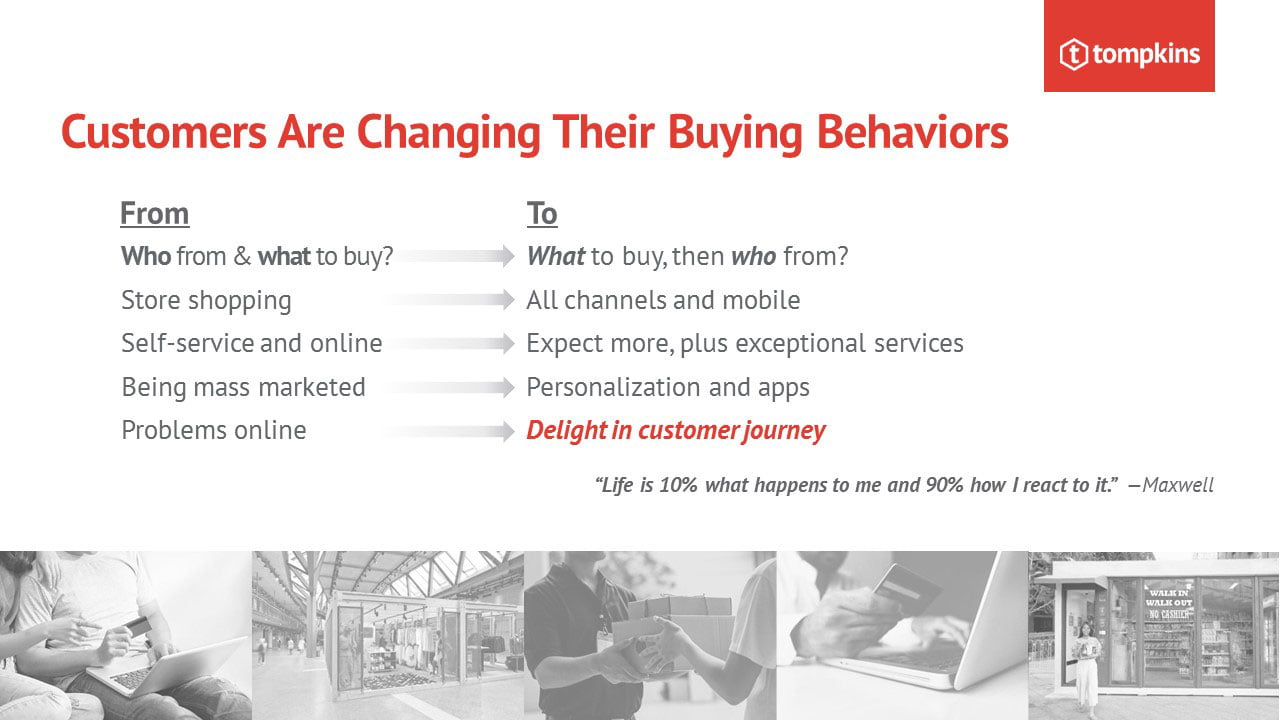 Customers are changing their buying behaviors